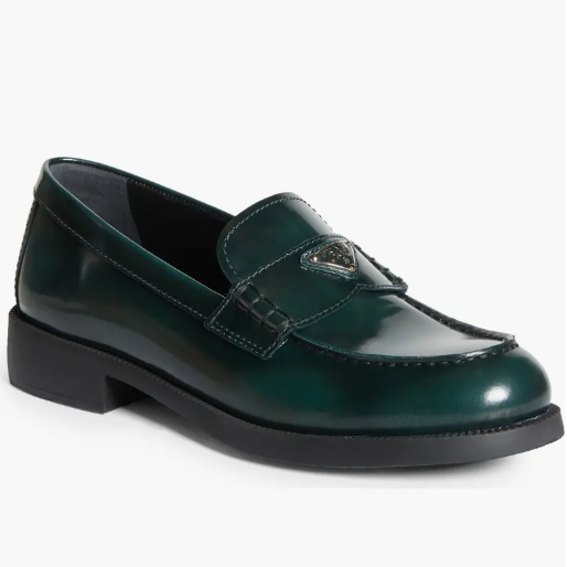 柳智敏同款不同色！Prada Triangle Logo 乐福鞋