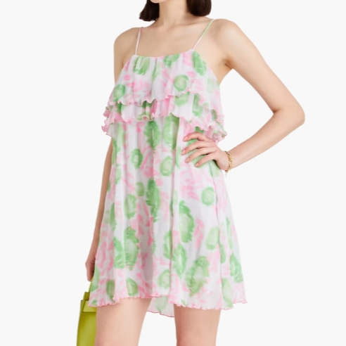 孟子义同款！Ganni 印花吊带裙