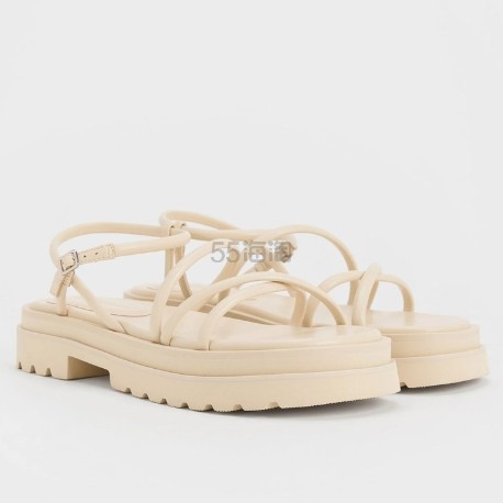 Charles & Keith 交叉细带凉鞋