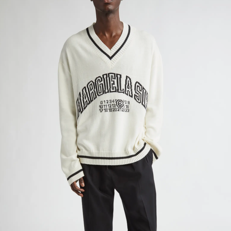MM6 Maison Margiela V领毛衣