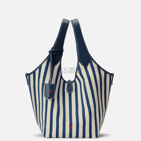 POLO RALPH LAUREN 拉夫劳伦蓝白条纹托特包