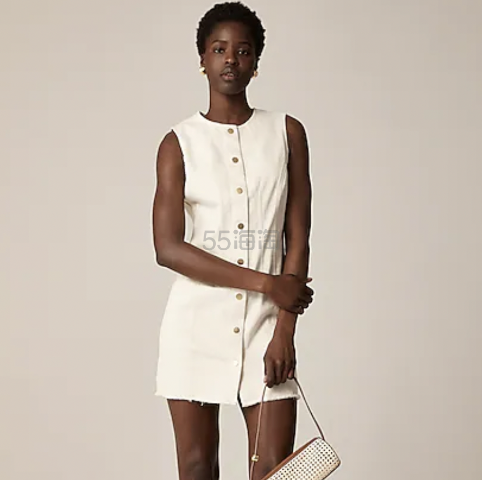 J.CREW 白色牛仔连衣裙