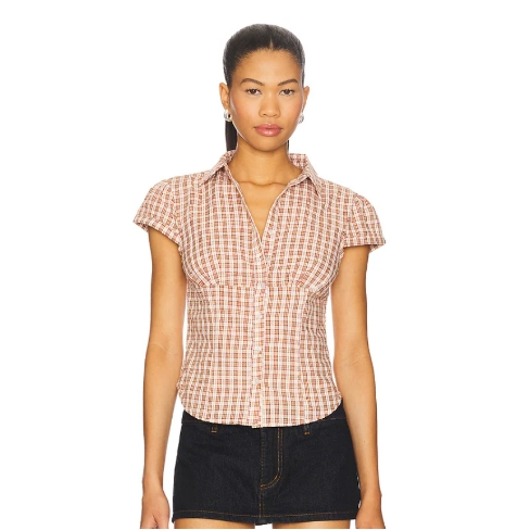 欧阳娜娜同款 LIONESS MON CHERI 格纹上衣