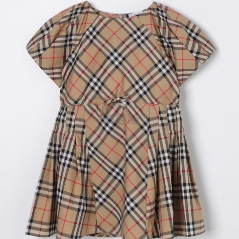 BURBERRY 巴宝莉大童款经典格纹连衣裙