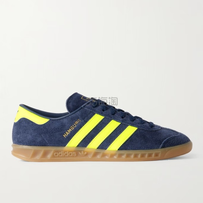 ADIDAS ORIGINALS 阿迪达斯 Hamburg 蓝色绒面运动鞋