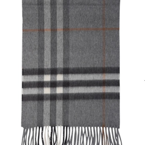 Burberry 格纹流苏围巾
