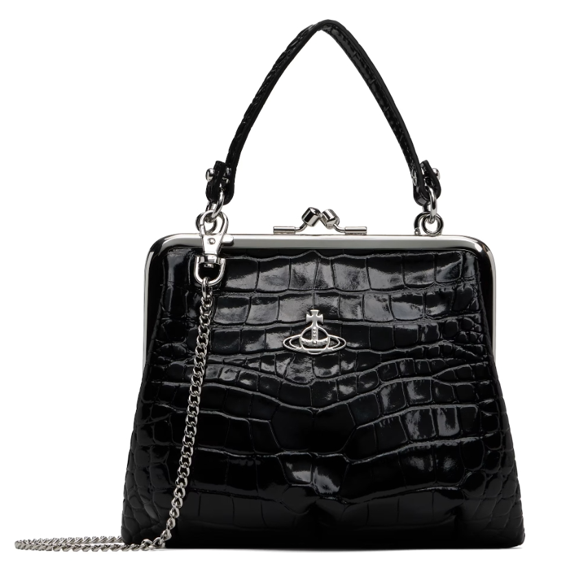 Vivienne Westwood 黑色 Granny Frame 手提包