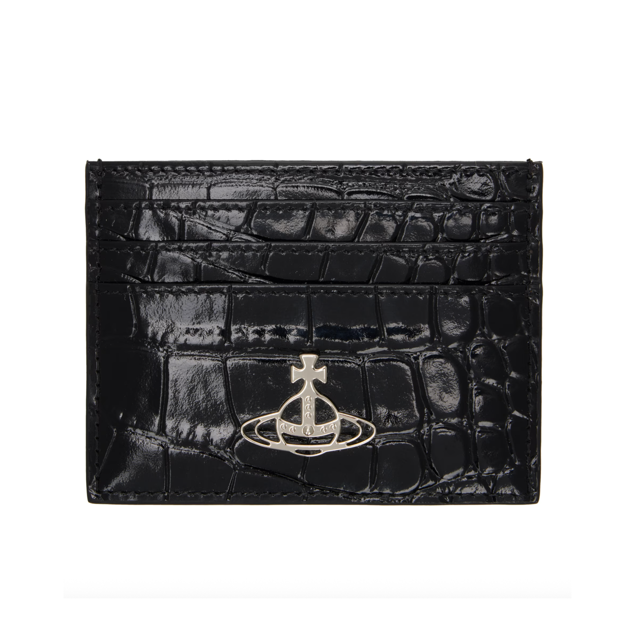 Vivienne Westwood 西太后黑色鳄鱼压纹卡包