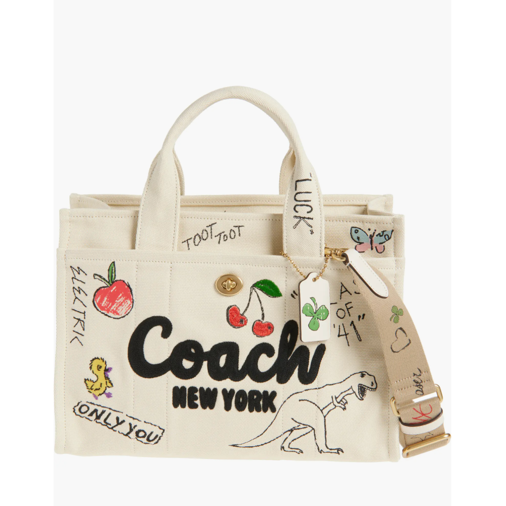 COACH Sketch Print Cotton Canvas Cargo 蔻驰托特包