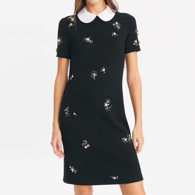 卢昱晓同款！Tory Burch POPLIN 翻领连衣裙