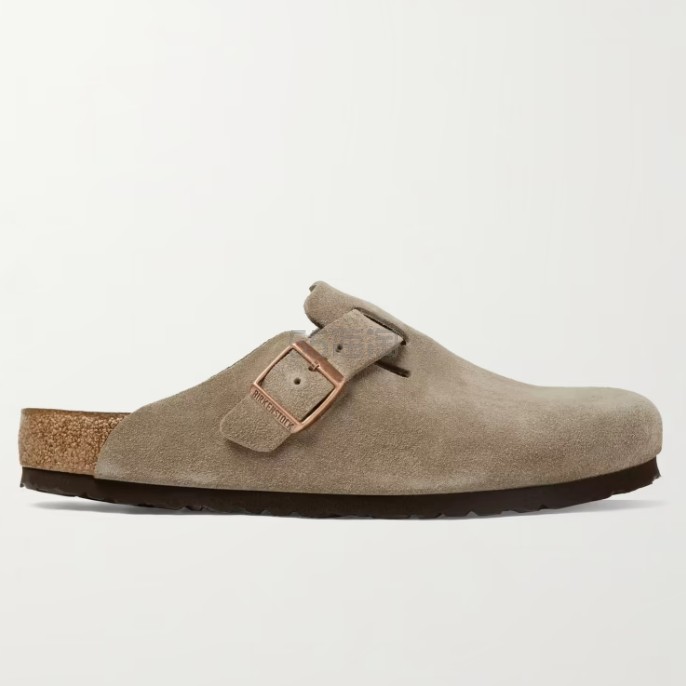 BIRKENSTOCK 勃肯 Boston 绒面平底鞋