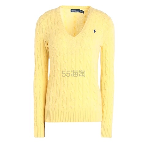 POLO RALPH LAUREN 拉夫劳伦黄色V领毛衣
