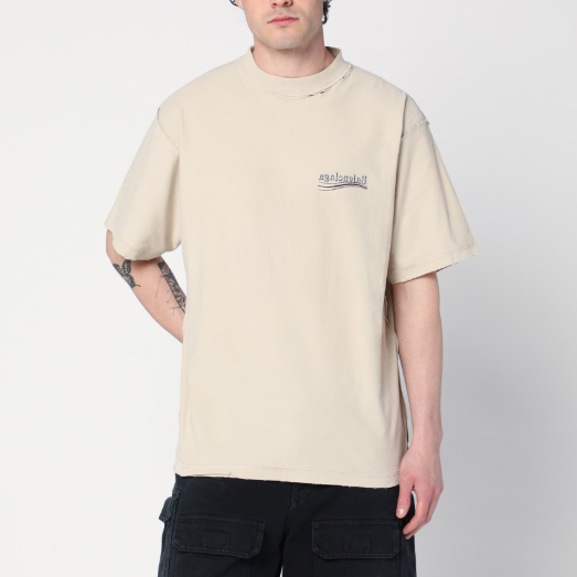 S码有货！Balenciaga 巴黎世家可乐T恤 米色