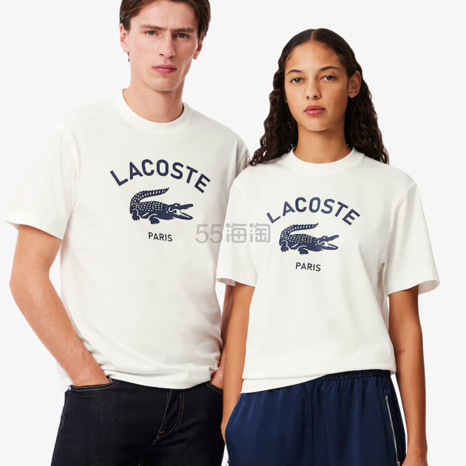 男女同款！Lacoste 男标志印花T恤 多色选