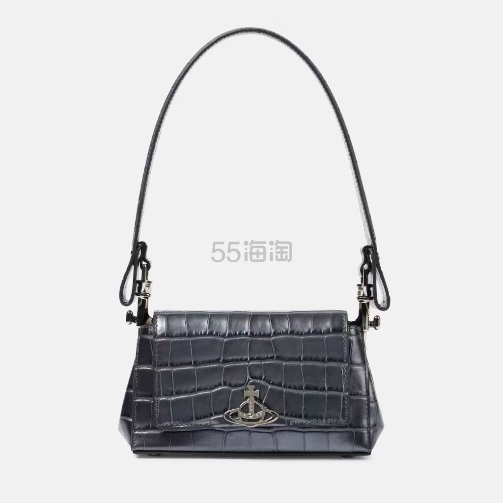 VIVIENNE WESTWOOD 西太后 HAZEL 银色小号鳄鱼皮单肩包