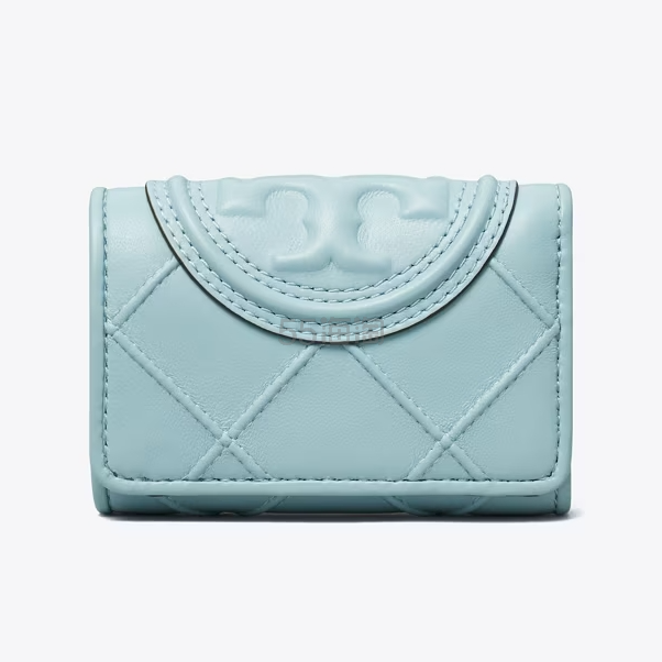 Tory Burch 汤丽柏琦 Fleming 小号钱包 蓝绿色