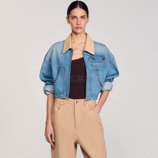 欧阳娜娜同款 Sandro 牛仔夹克外套