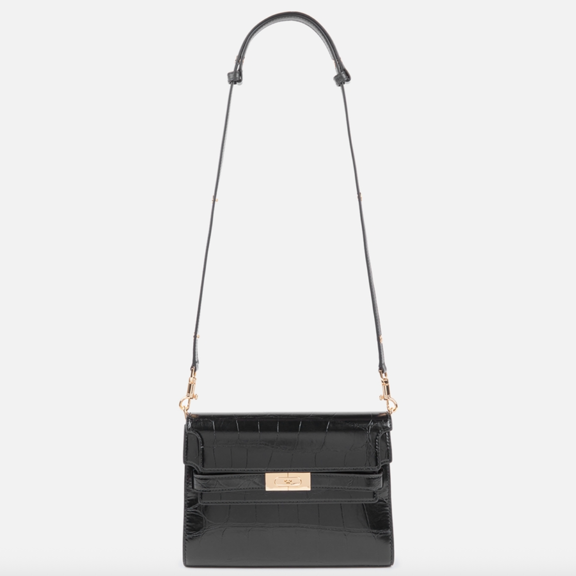 Tory Burch Lee Radziwill Croc Embossed 单肩包