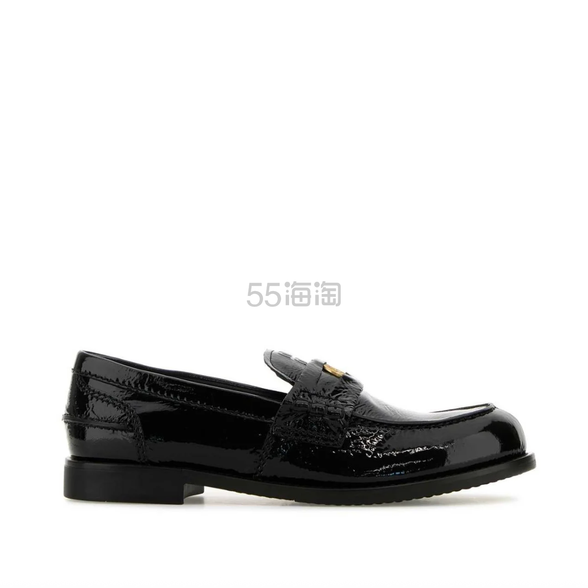 Miu Miu 黑色金币乐福鞋
