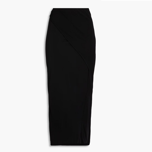 DVF Archer 围裹效果针织中长半身裙