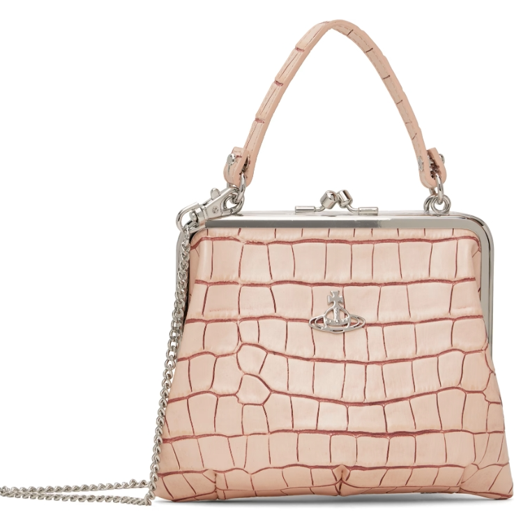 中站含税价！Vivienne Westwood 粉色 Granny Frame 手提包