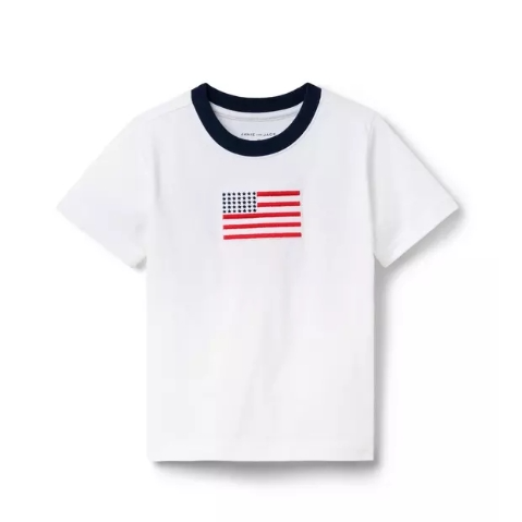 Janie and Jack 国旗 T恤 白色