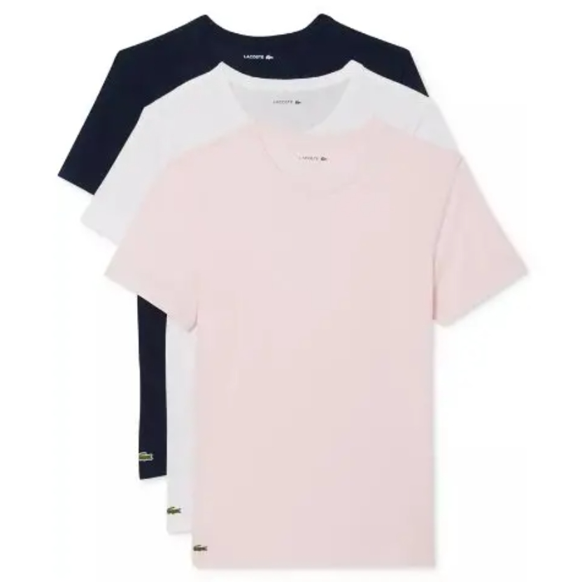 Lacoste 鳄鱼 男士圆领T恤 3件装