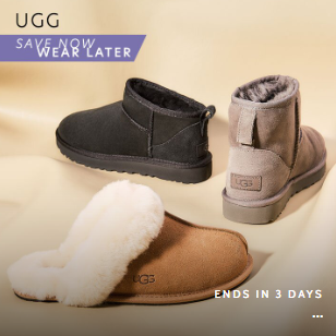 Gilt：UGG 鞋履热卖！入手精选雪地靴、拖鞋等
