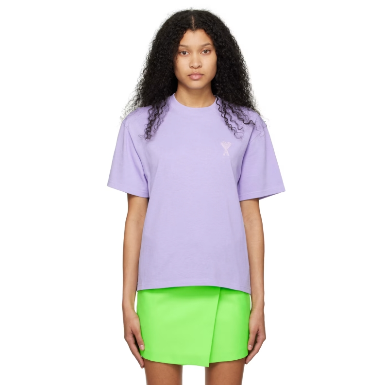 中站含税！AMI Paris SSENSE 独家发售紫色 Ami de Cœur T 恤