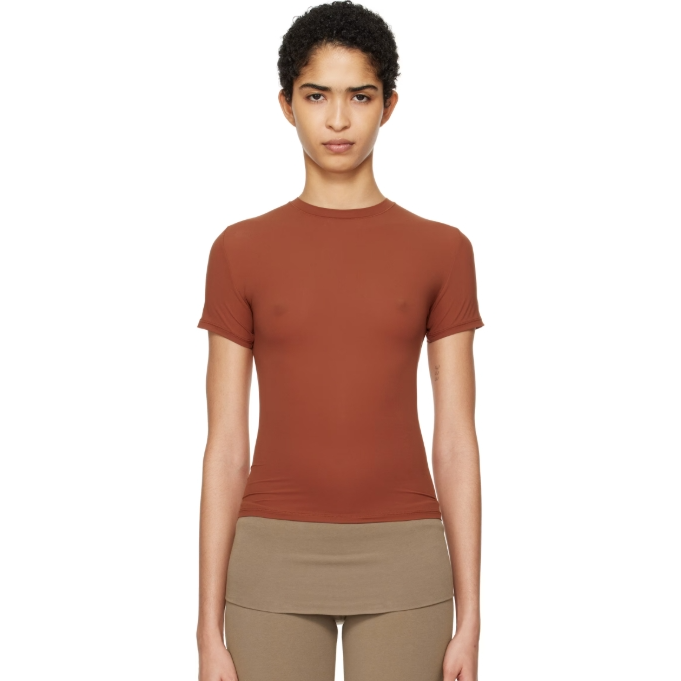 中站含税！SKIMS 棕色 Fits Everybody T 恤