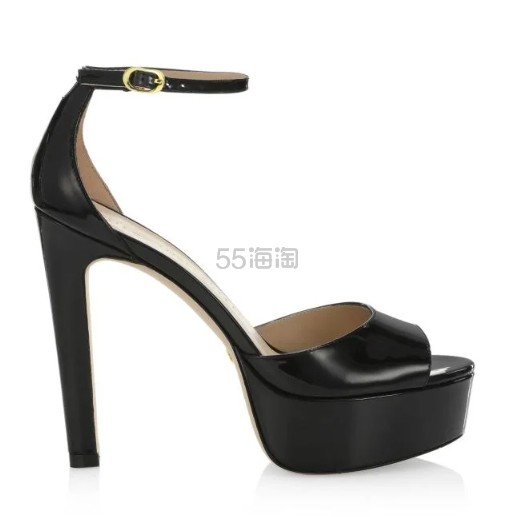 段奥娟同款！Stuart Weitzman 黑色防水台高跟鞋