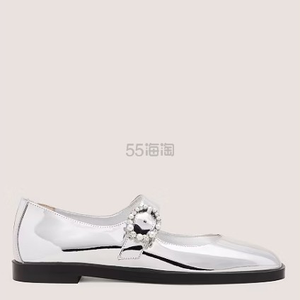 Stuart Weitzman LORALEI 水晶银色玛丽珍鞋