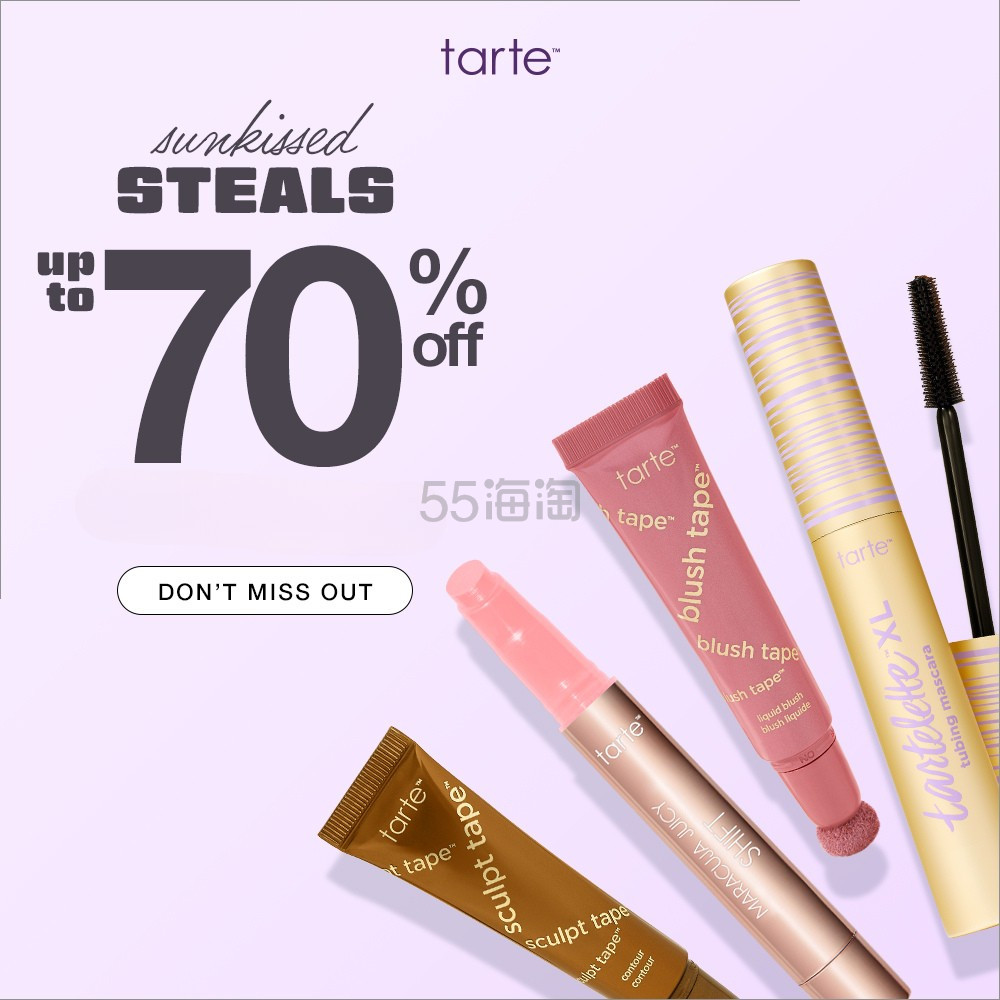 Tarte Cosmetics：彩妆低至3折促销！亚马逊黏土腮红$20