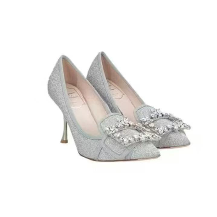 Roger Vivier 银钻高跟鞋