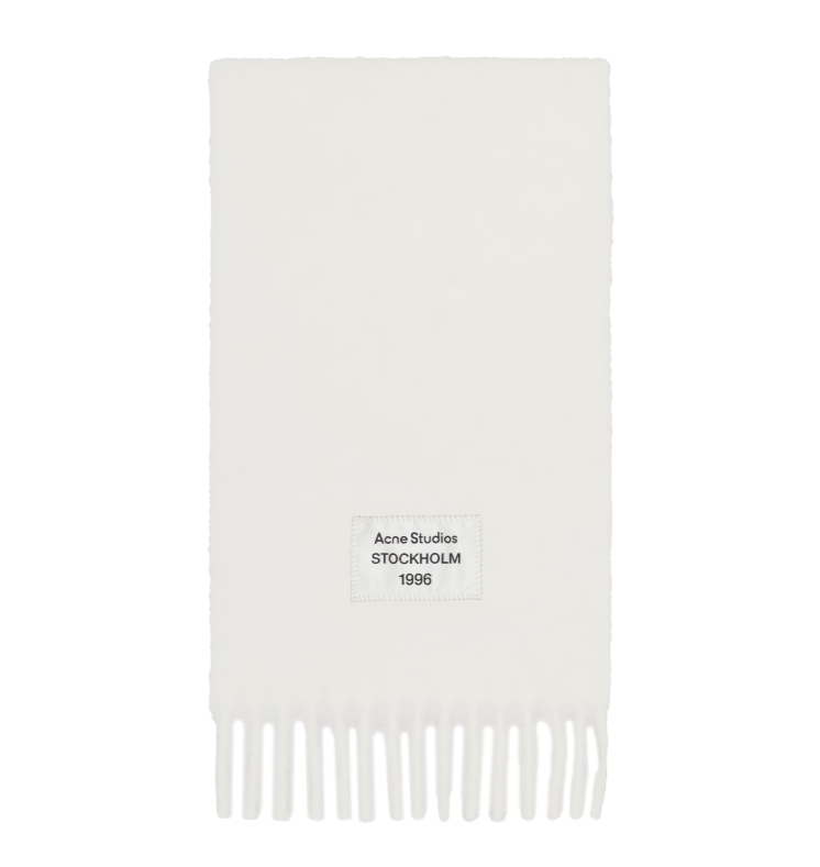 Acne Studios 白色 Fringe Alpaca 围巾