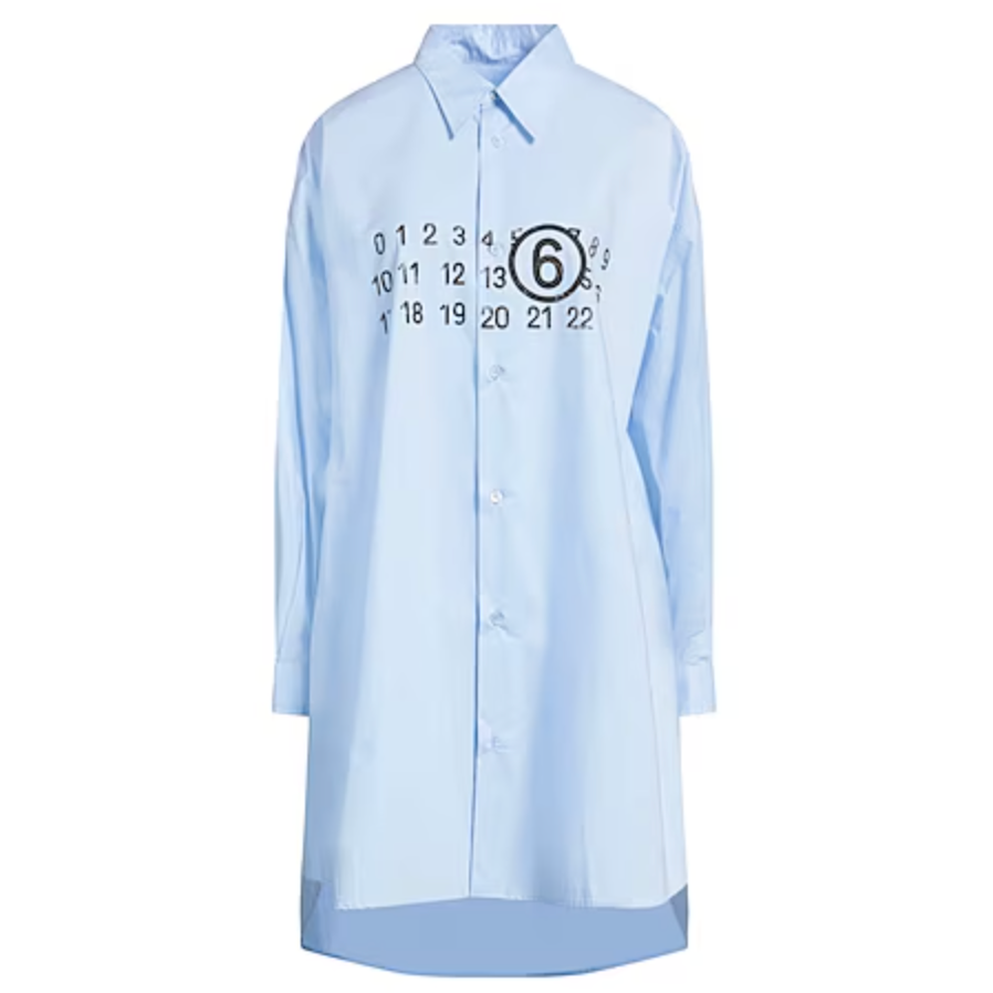 MM6 MAISON MARGIELA 蓝色长款衬衫