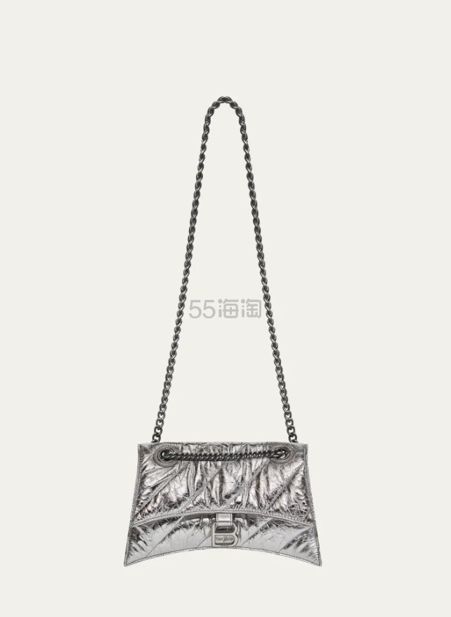 Balenciaga Crush 小号绗缝金属链条单肩包