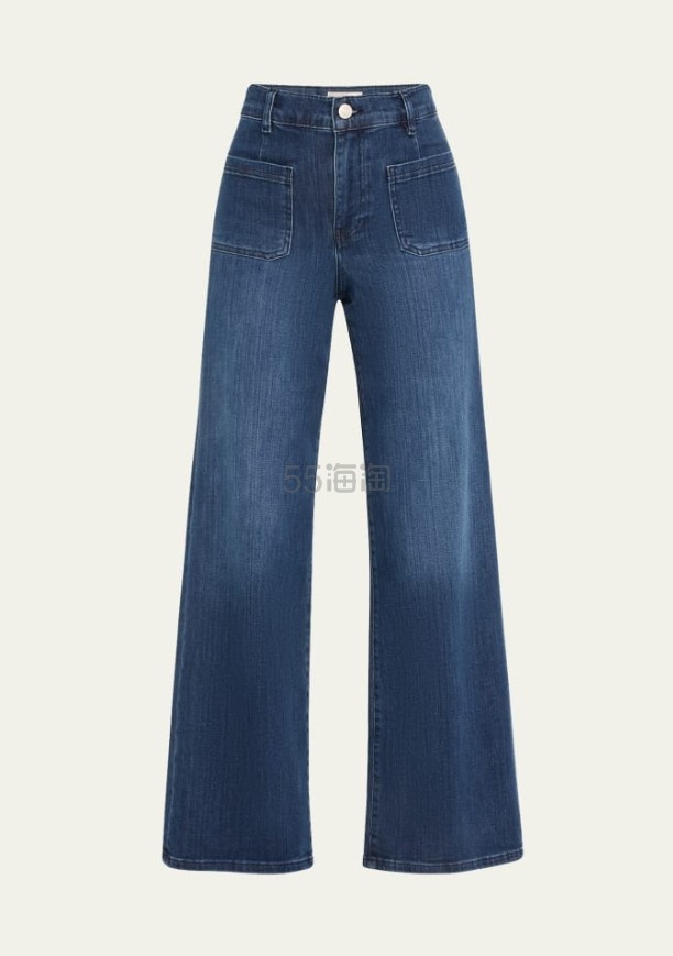 FRAME Le Slim Palazzo Bardot 口袋牛仔裤