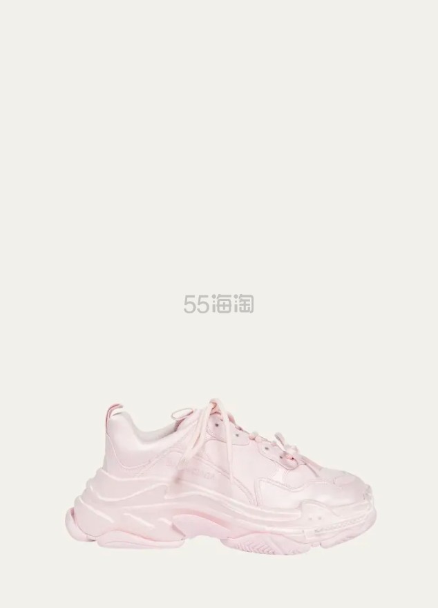 Balenciaga Triple S 面料粉色运动鞋