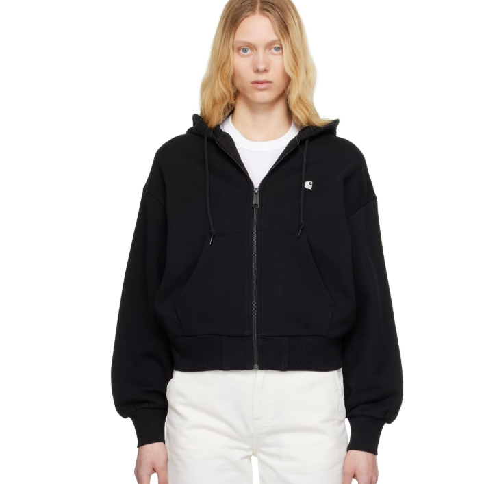 中站含税！Carhartt Work In Progress 黑色 Casey 连帽衫