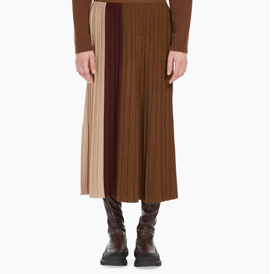 Weekend Max Mara 拼色褶皱半裙