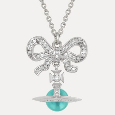 Vivienne Westwood 西太后 薄荷绿蝴蝶结项链