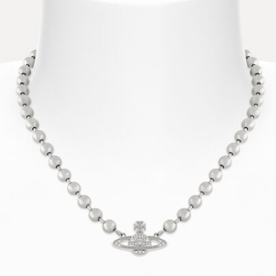 Vivienne Westwood 西太后 银灰珍珠土星项链