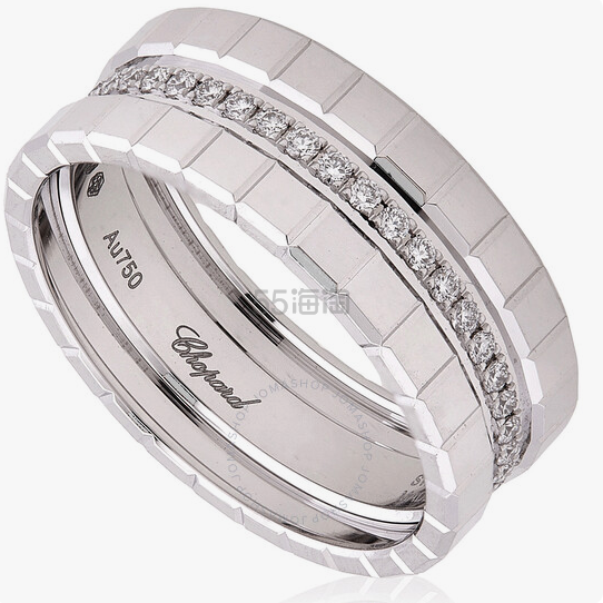 汤唯同款！Chopard 18k 白金钻石戒指