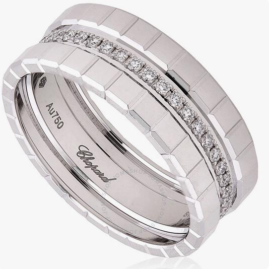 汤唯同款！Chopard 18k 白金钻石戒指