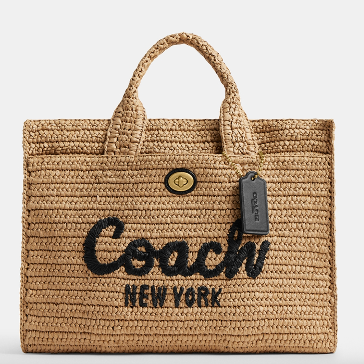 Coach Straw Cargo 草编托特包