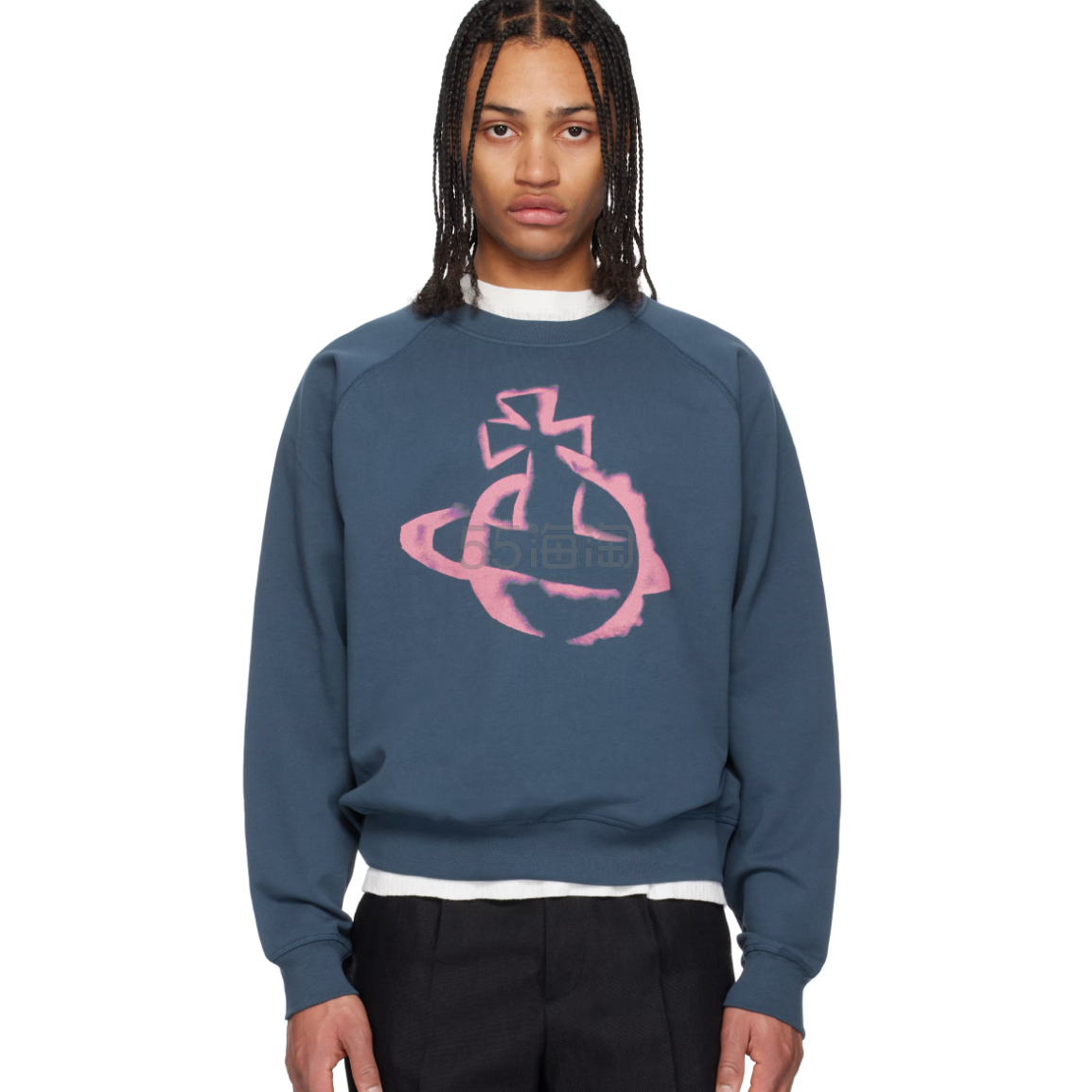 Vivienne Westwood  西太后蓝粉配色土星卫衣