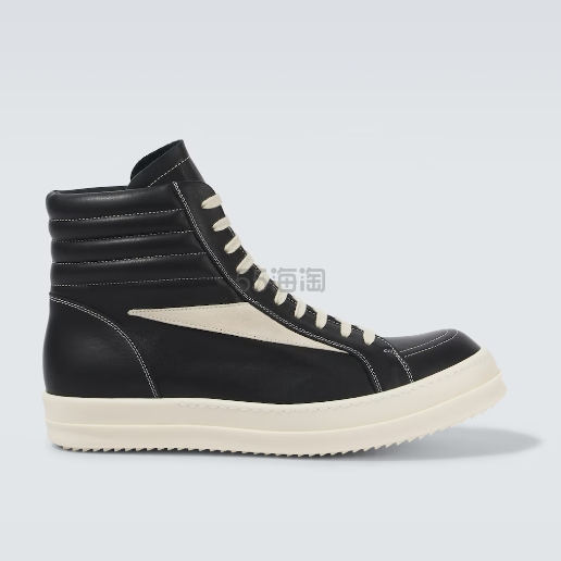 RICK OWENS 复古黑色高帮运动鞋