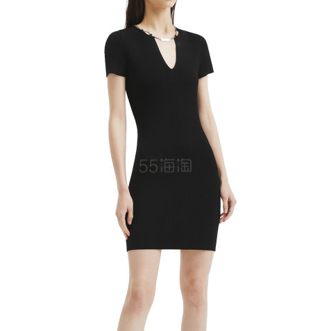 仅XS！alexanderwang 链条装饰连衣裙