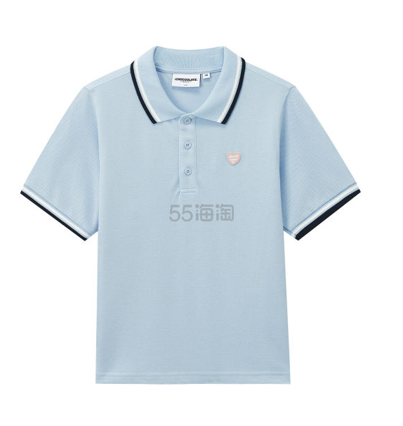 CHOCOOLATE 饰心形徽标 polo 衫